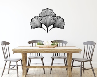 Wood Gingko Leaf Wall Decor, Gingko Biloba Leaves, Ginkgo Tree, Flower Wall Art, Wooden Boho Wall Hanging, Home Decor, Mothers Day Gift