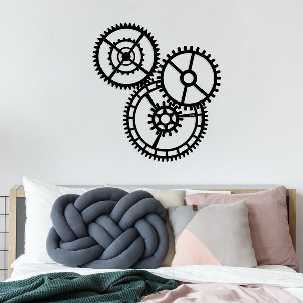 Steampunk Wall Decor, Steampunk Cog Wood Wall Art, Gears Wall Decor, Interior Steampunk Cog Wall Decor, Wood Gears-Cogs