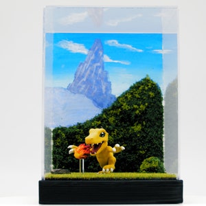 Agumon Cube Diorama Terrarium 6x6x8
