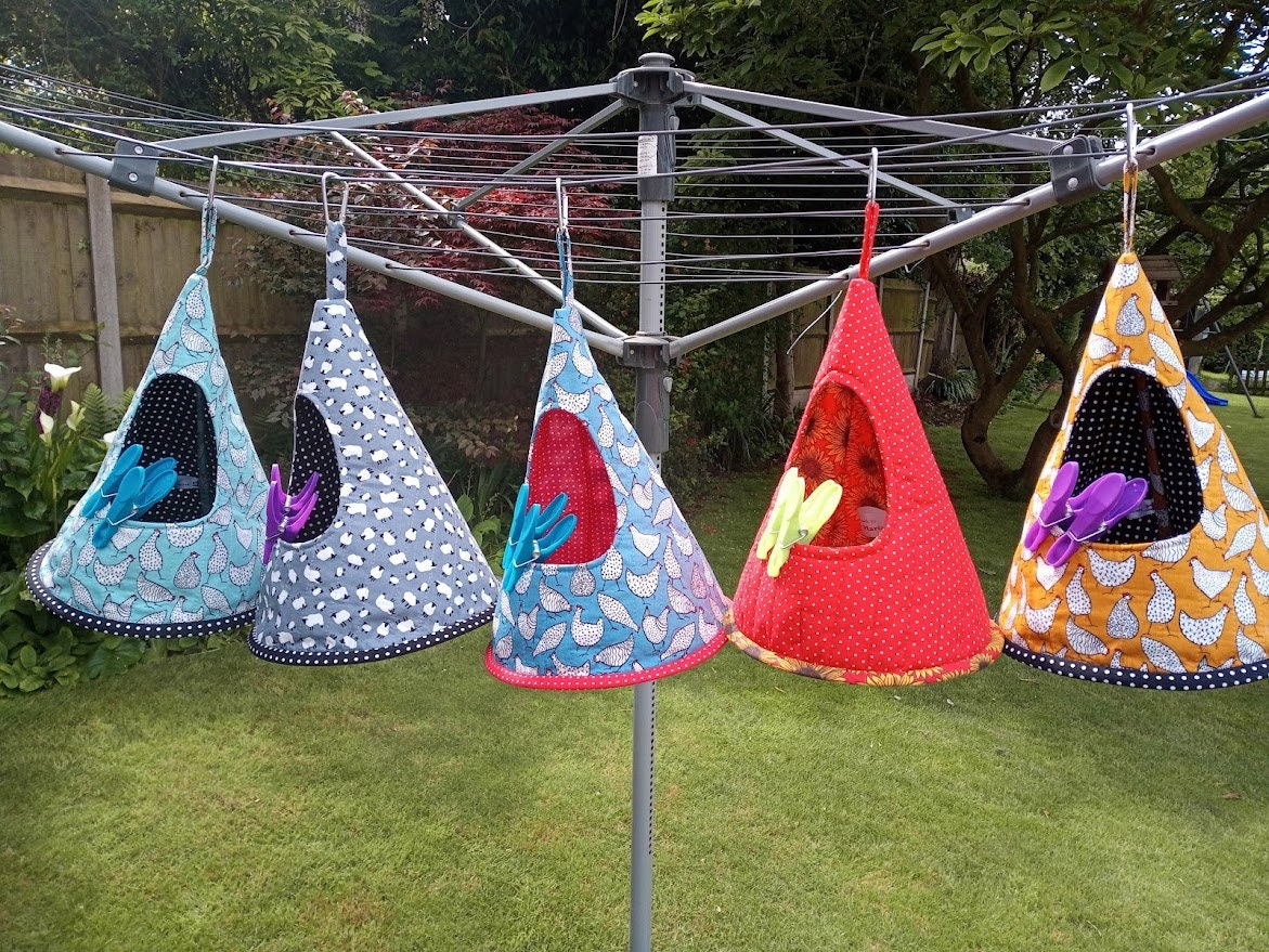Conical Peg Bag Swedish Style Peg Bag Clothespin Bag Storage Cone Handmade Unique Etsy