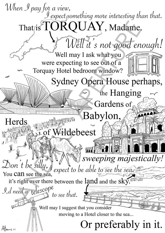 Fawlty Towers Basil Vs Mrs Richards The Torquay Hotel Bedroom Window