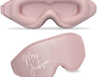 Personalized Luxury 3D Contoured Sleep Eye Mask - For Bride's who need lash space Wedding bachelorette comfort Custom Mink Magnetic lashes