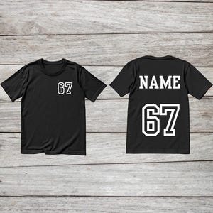 6 7 Personalized Jersey Style T-Shirt