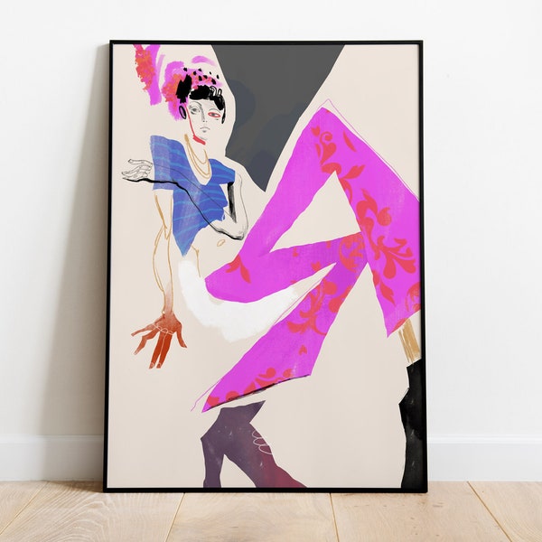 Confidence | Women's Fashion Wall Art | Funky Figure Illustration Poster | High Quality Modern Art Print