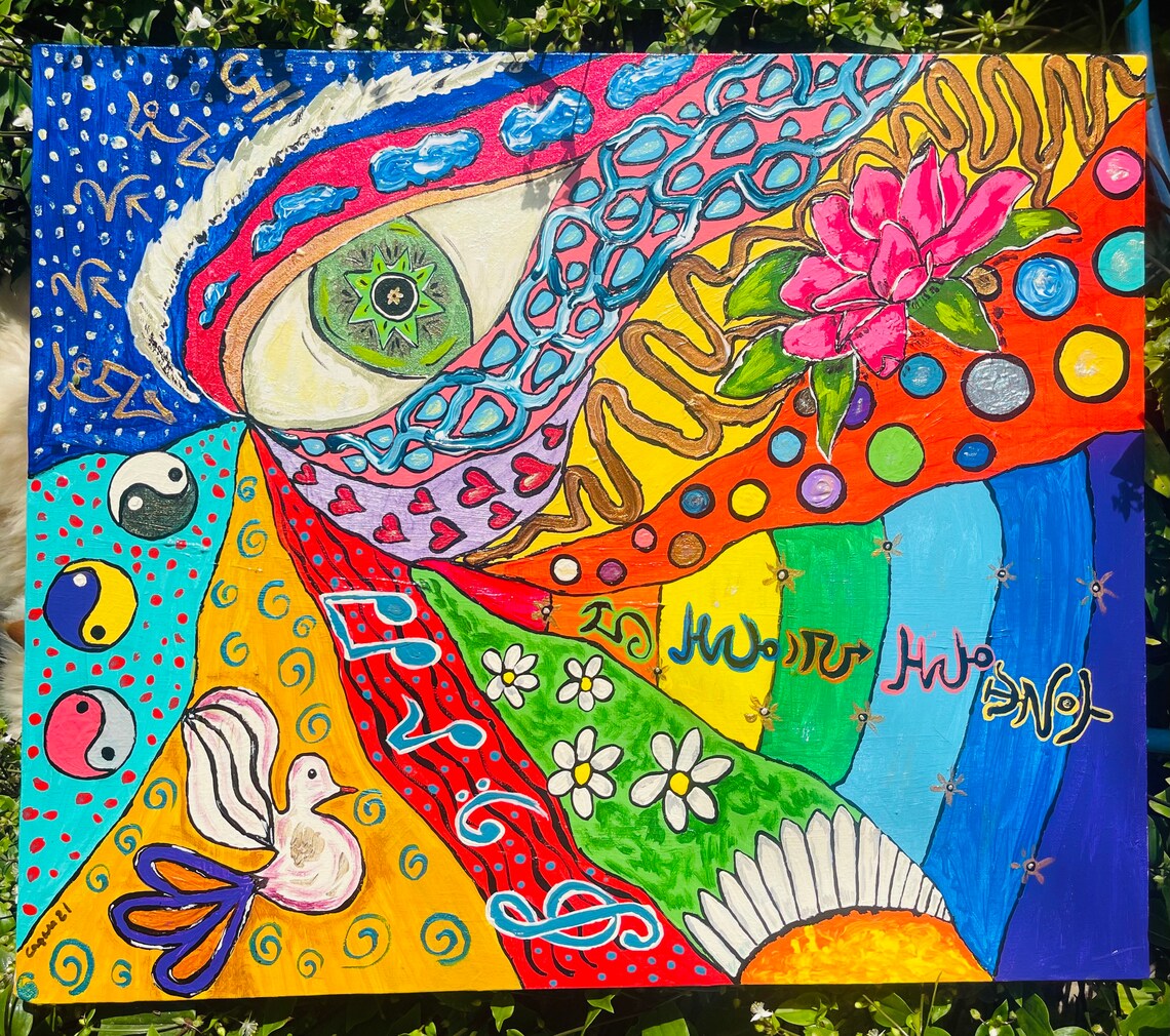 Evil Eye Art Painting Eye Acrylic Painting Etsy