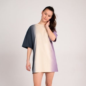 Ombre Dip Dyed Organic T-Shirt Dress