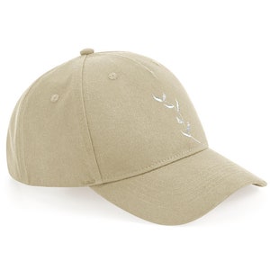 Organic Cotton Leaf Baseball Cap - Sand White