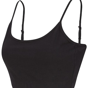 Sustainable Cropped Cami Top - Black