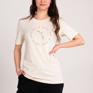 Undyed Organic Leaf Logo T-Shirt Natural image 1