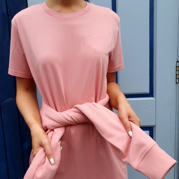 Sustainable Organic T-Shirt Dress - Pink
