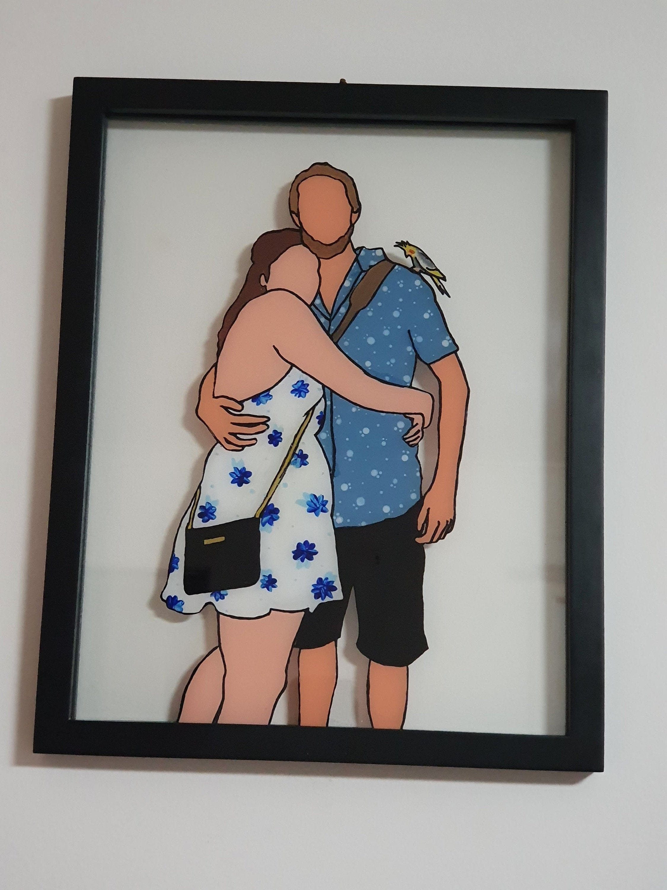 Hand Painted Personalised Glass Acrylic Painting Etsy