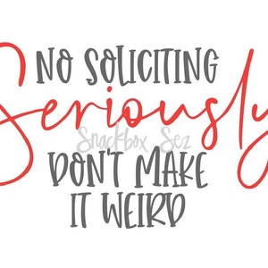 No Soliciting Print - Red