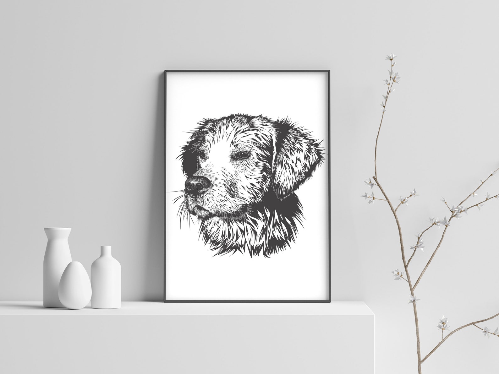Dog Wall Art/ Digital Print/ Instant Download | Etsy