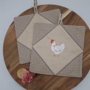 Topflappen Patchwork Huhn