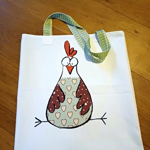 Einkaufstasche, Beutel, Hühner Bild 7