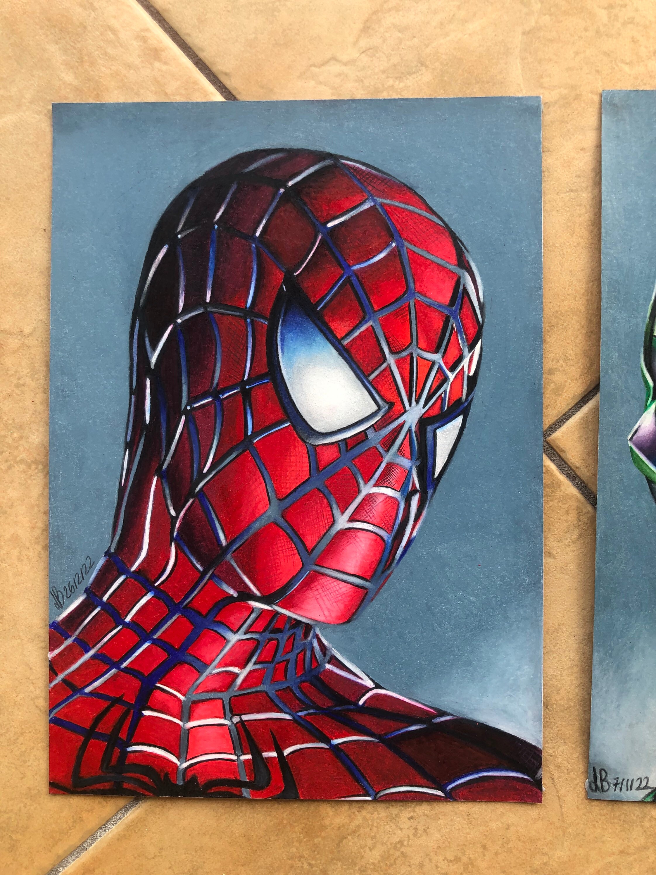 Spider-man and Green Goblin Drawing Prints - Etsy
