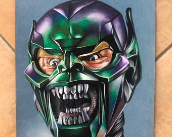 Green goblin drawing print