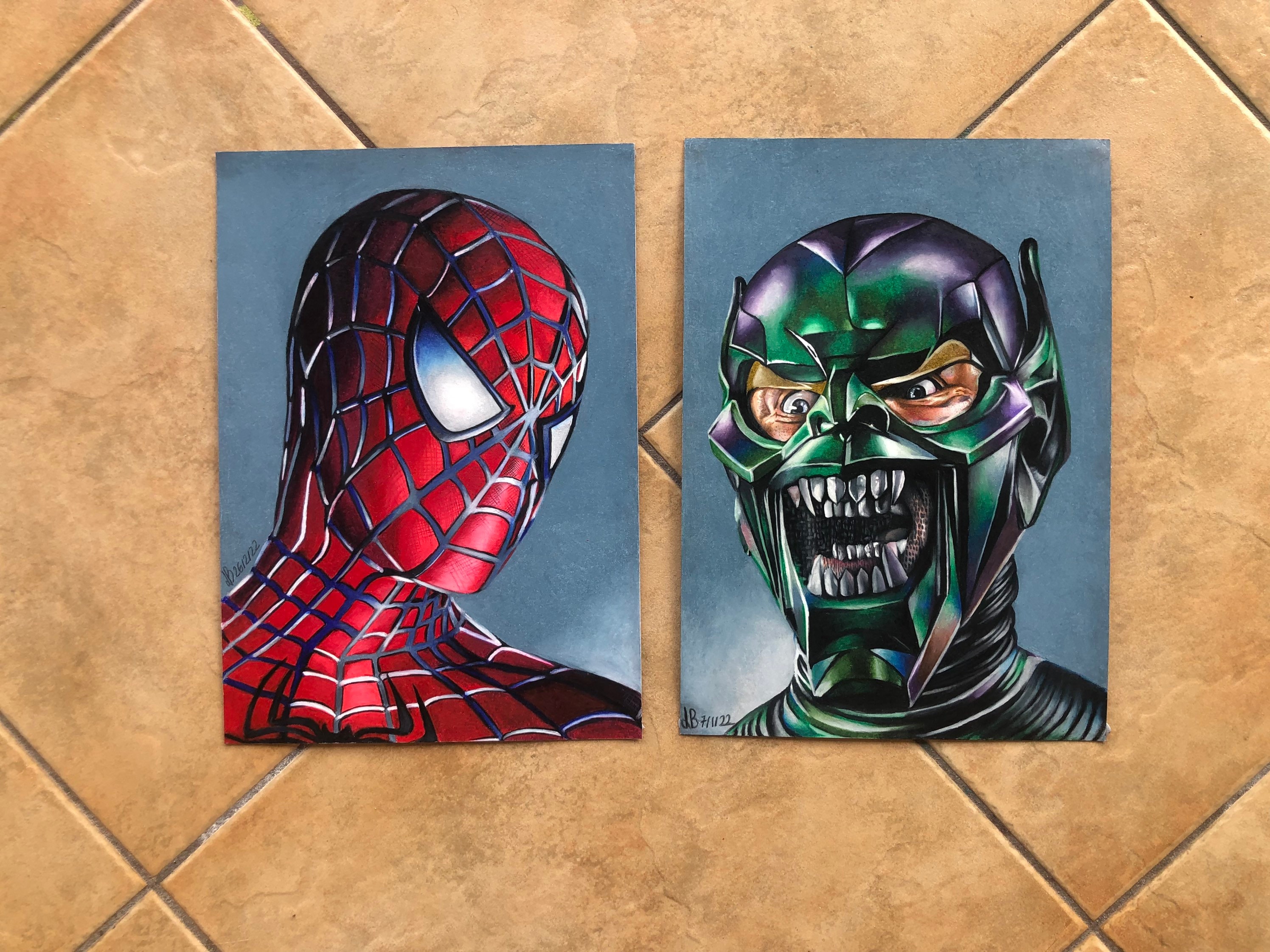 Green Goblin And Spider Man - 5D Diamond Painting 