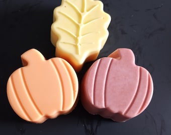 Fall Soap Singles, Goats Milk Based, Pumpkin or Leaf