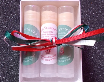 Christmas Themed 3 Pack of Lip Balm