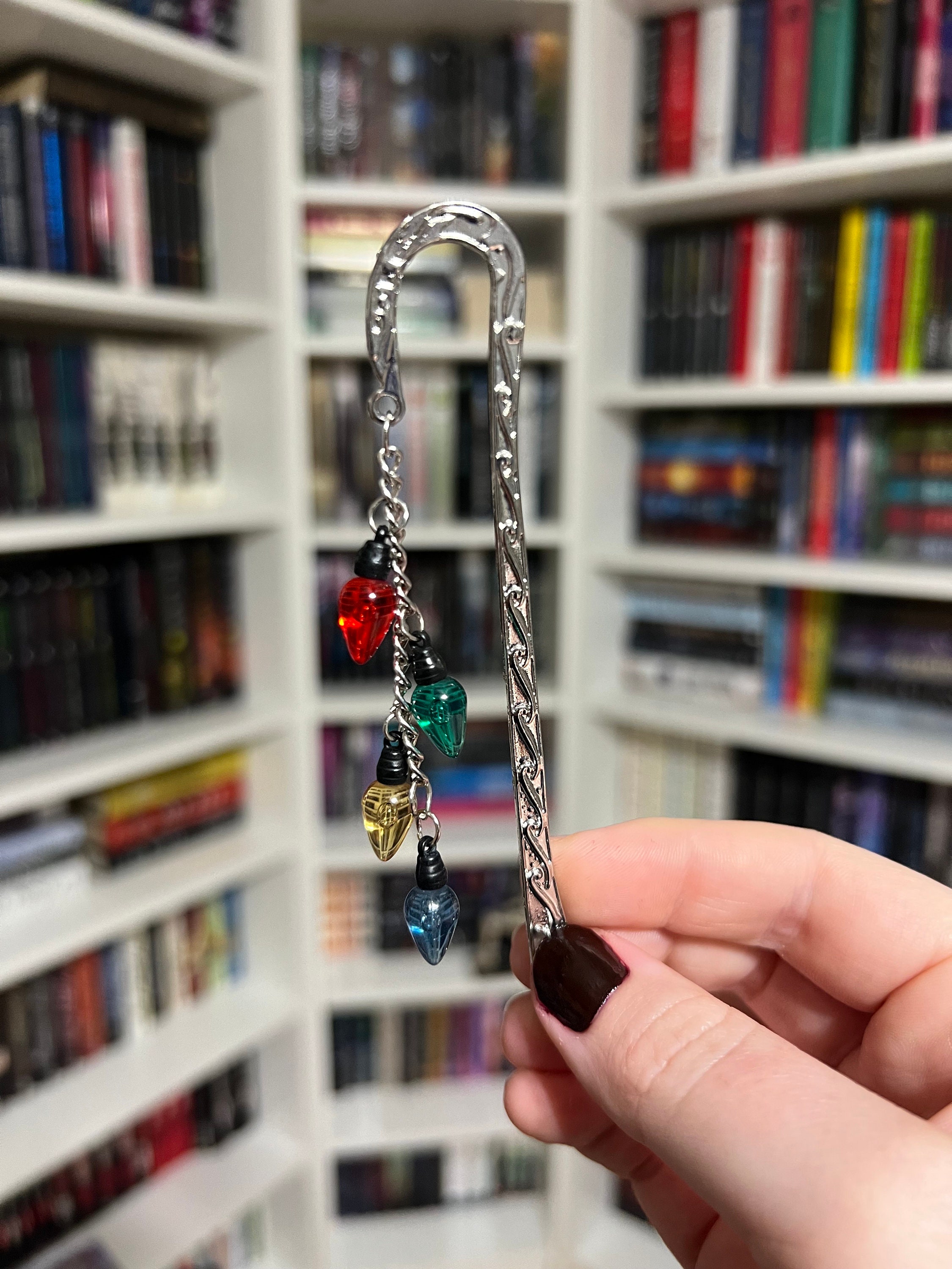 Christmas Bookmark/ String Lights Bookmark/ Winter Bookmark - Etsy