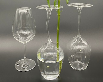 Red wine glass white wine glass as a vase rose vase handmade original craftsmanship