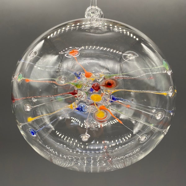 Glaskugel verschiedene Farben Weihnachtskugel Baumschmuck handgefertigt Unikat dekorativ