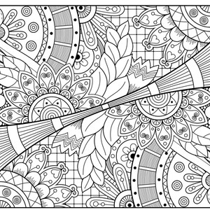 Black and White Pictures to Color for Adults | Etsy