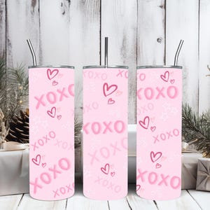 XOXO Wrap, 20 Unzen Skinny Tumbler Sublimation Design, Liebe Tumbler Wrap, Valentine Tumbler Wrap, Hugs and Kisses Tumbler Wrap, Tumbler Wrap.