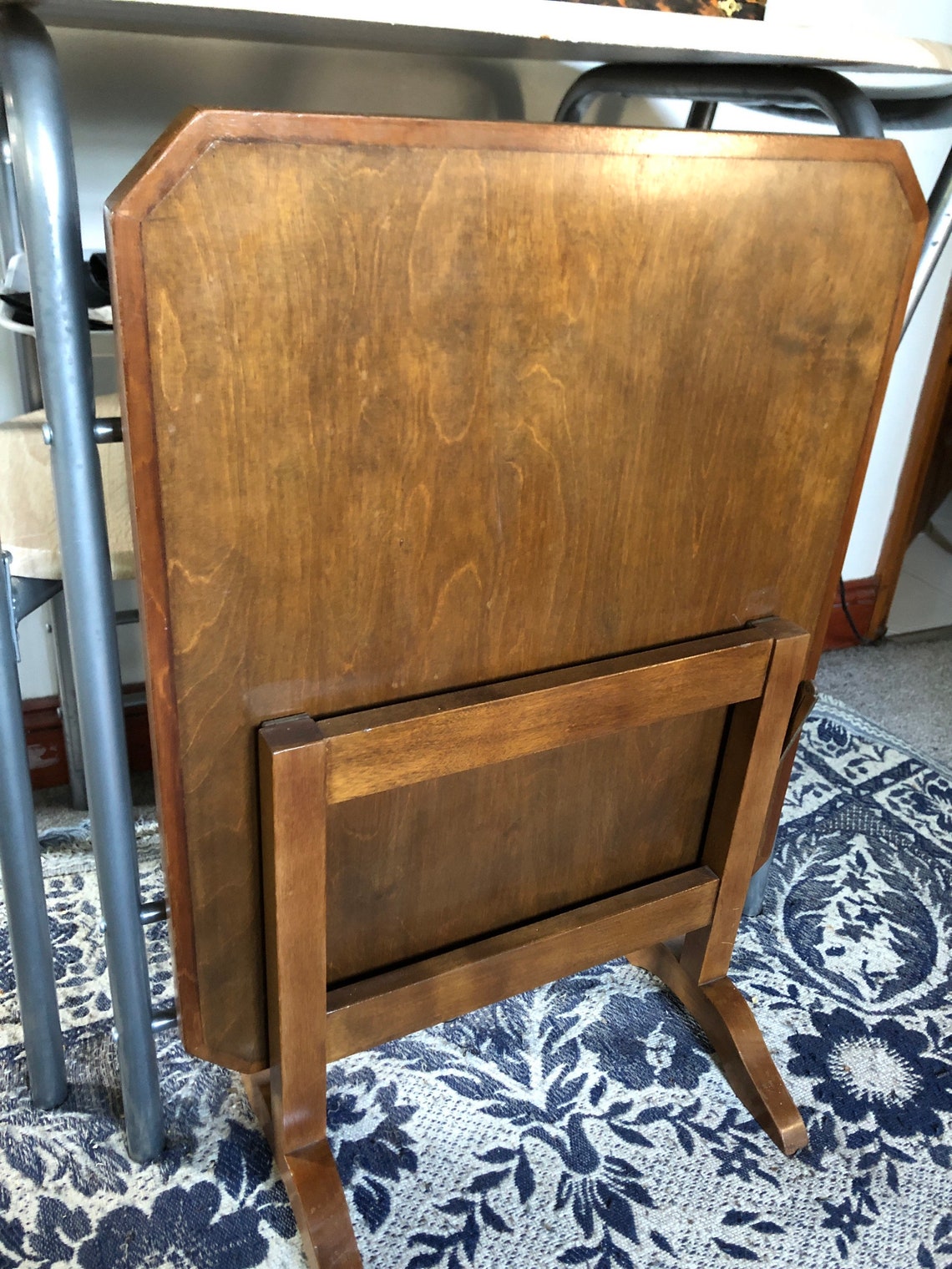 Vintage Framed Crafting Folding Table Hand Embroidered Etsy