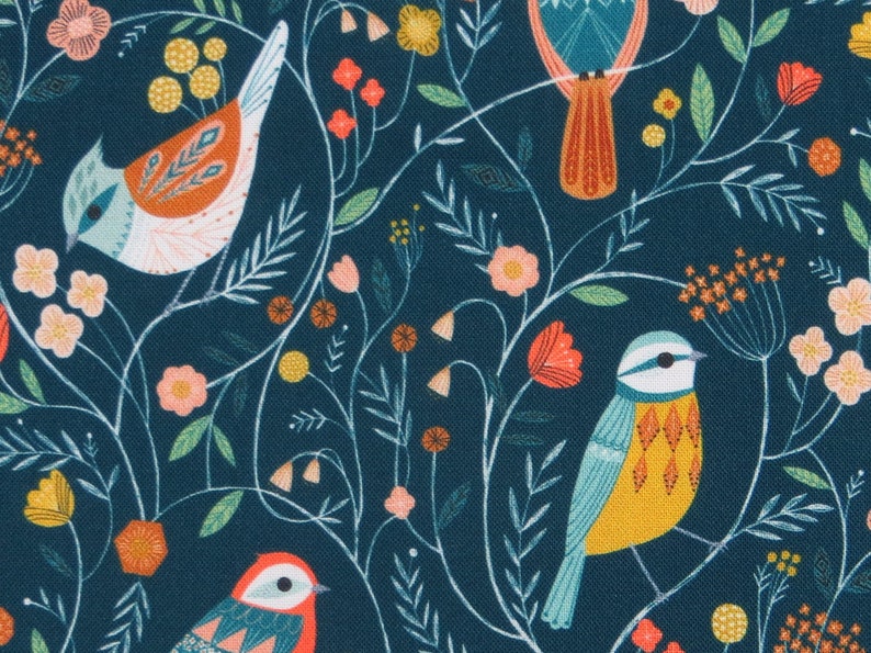 Aviary 100 Cotton Fabric by Dashwood Studios Etsy UK