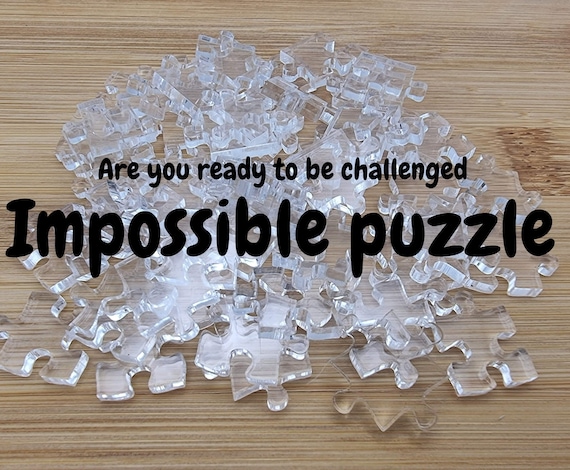 Impossible Puzzle Impossible Acrylic Puzzle for Adults Clear Jigsaw Puzzle  Difficult, Hard & Challenging 