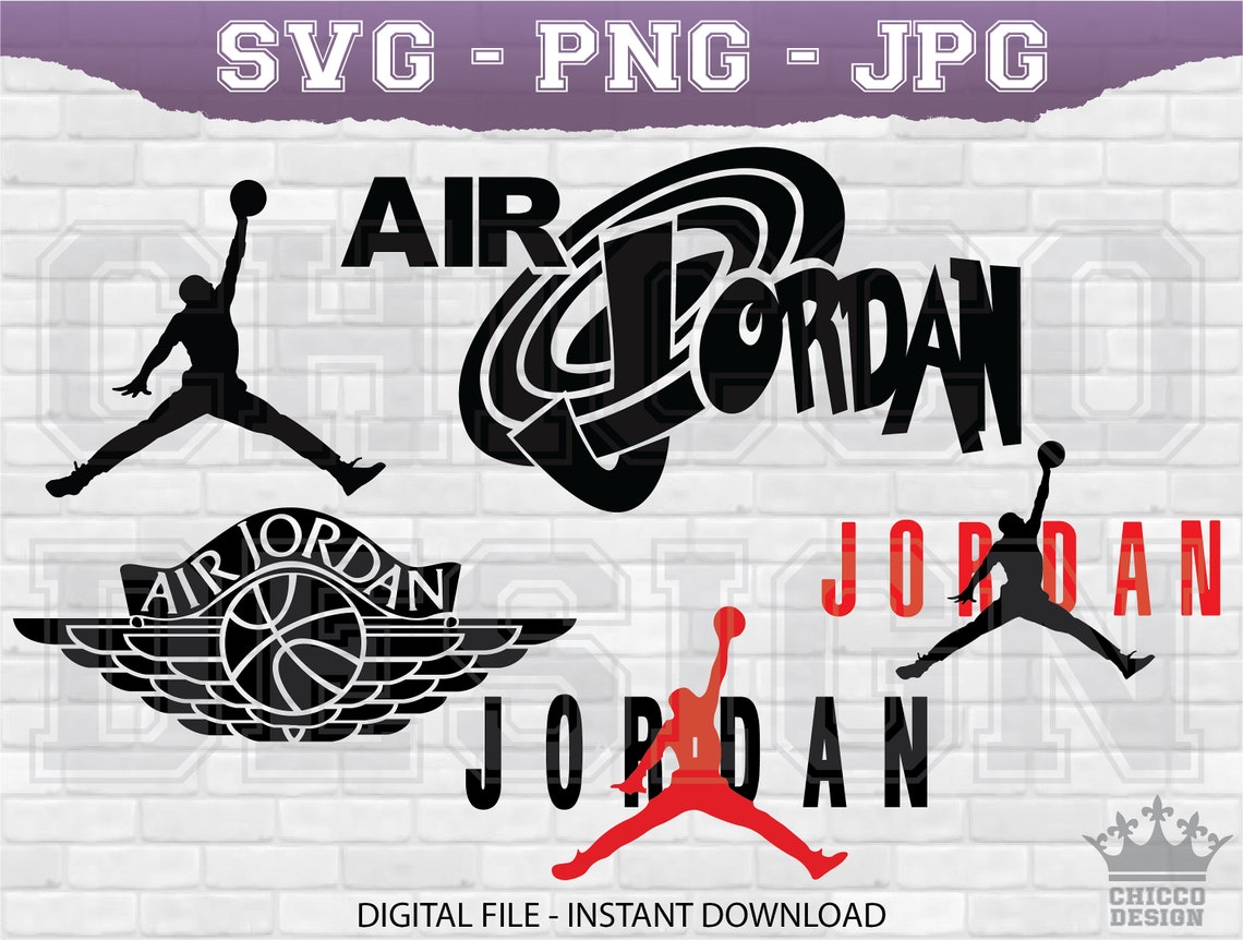Air Jordan Digital Files Basketball SVG JPG PNG Files | Etsy