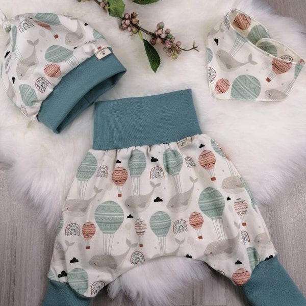 First set bloomers baby growing pants birth christening gift flying whales