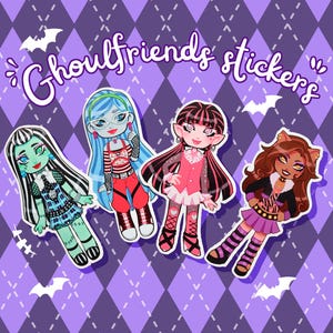 Monster Ghoulfriends Aufkleber -MH- | Frankie Draculaura Clawdeen Ghoulia | Laptop Aufkleber