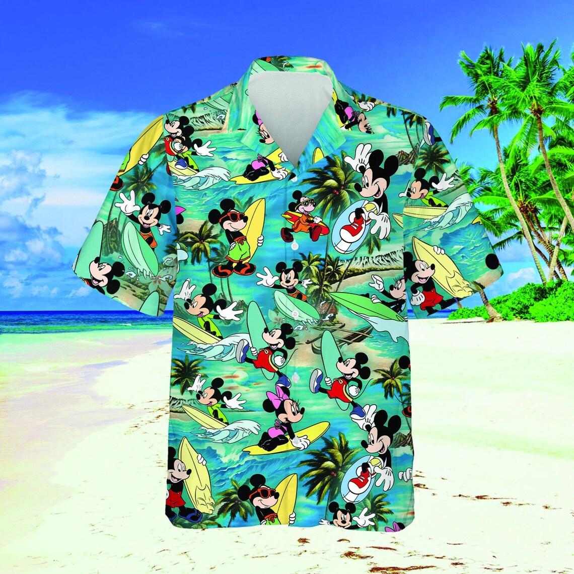 Mickey Mouse Hawaiian Shirt Disney Hawaiian Shirt Summer Etsy