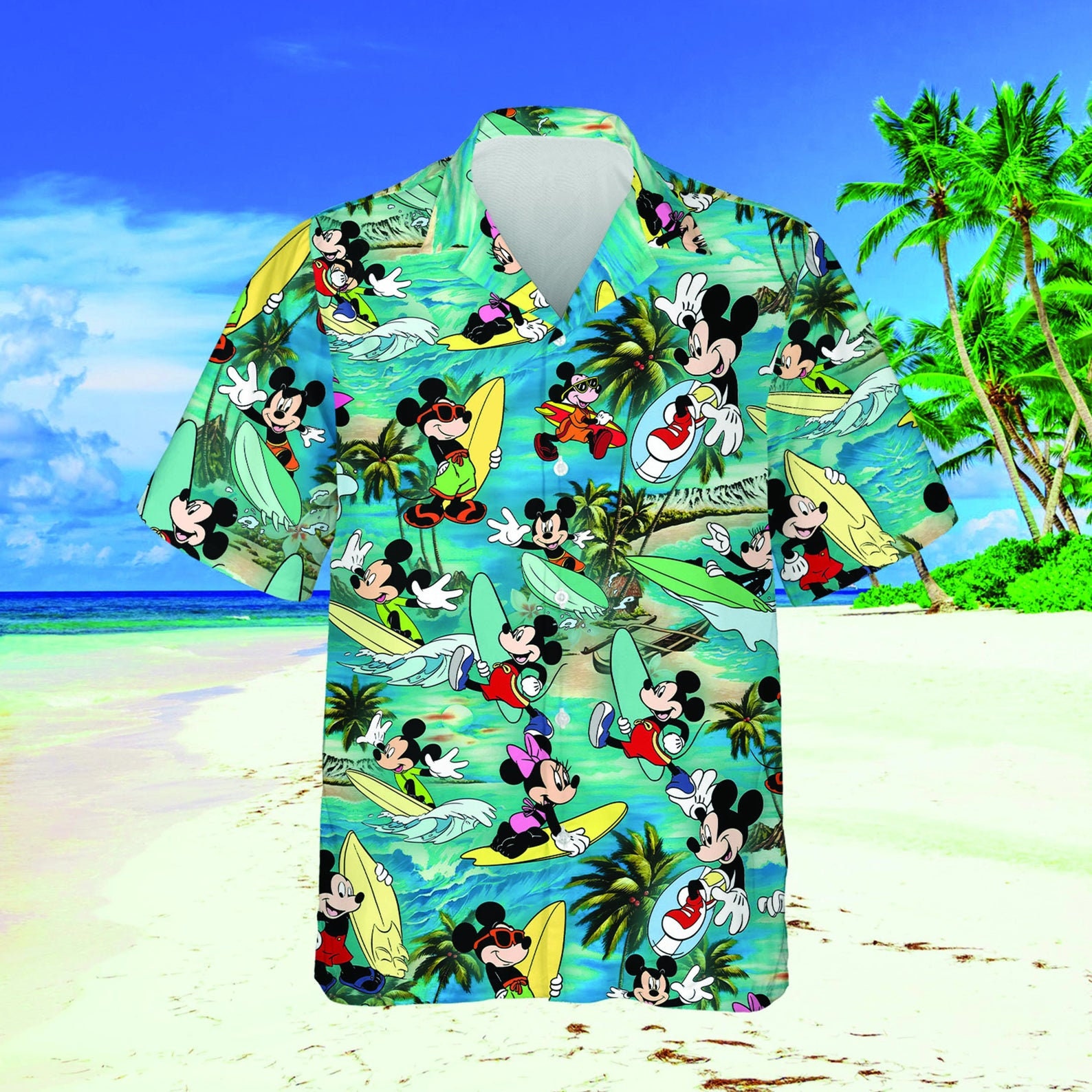 Mickey Mouse Hawaiian Shirt Disney Hawaiian Shirt Summer Etsy