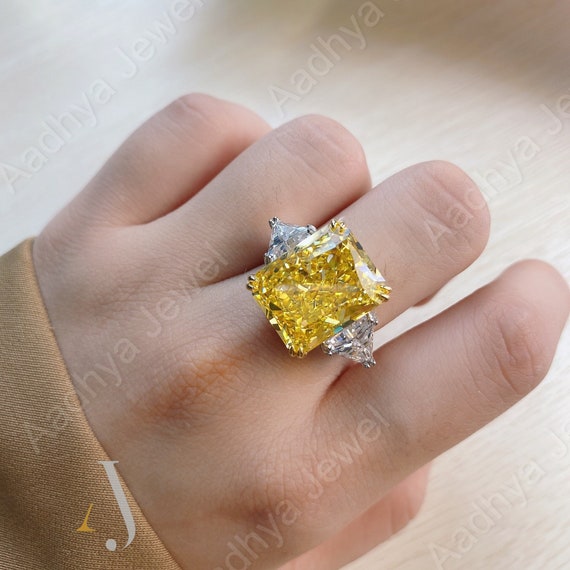 Vintage canary sale diamond ring
