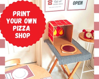 INSTANT DOWNLOAD | Pizza Shop Printables | Kids Activities | Rainy Days | Craft | Paper | Play | Fun