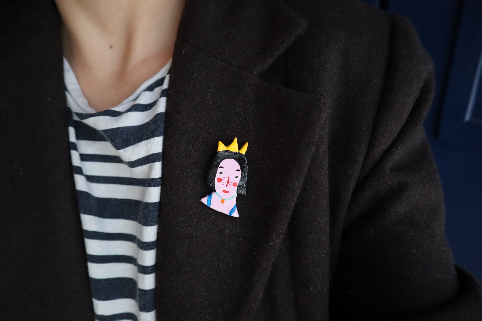 Sweet girl brooch handmade brooch girl pin polymer clay Etsy