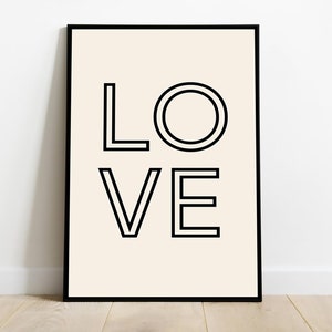 Printable Wall Art, Love Print, Bedroom Decor, Nursery Decor, Love Art ...