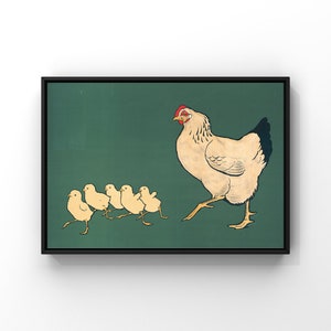 chicken art printable, vintage poster, retro decor, vintage art prints,retro poster,farmhouse decor ,Wall Decor,House Deco,animal prints