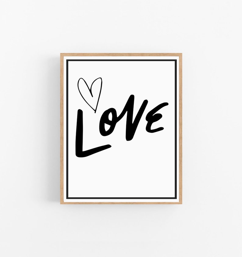 Love Wall Art Love Print Love Poster Love Wall Decor Love Etsy