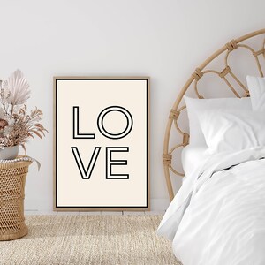 Printable Wall Art, Love Print, Bedroom Decor, Nursery Decor, Love Art ...