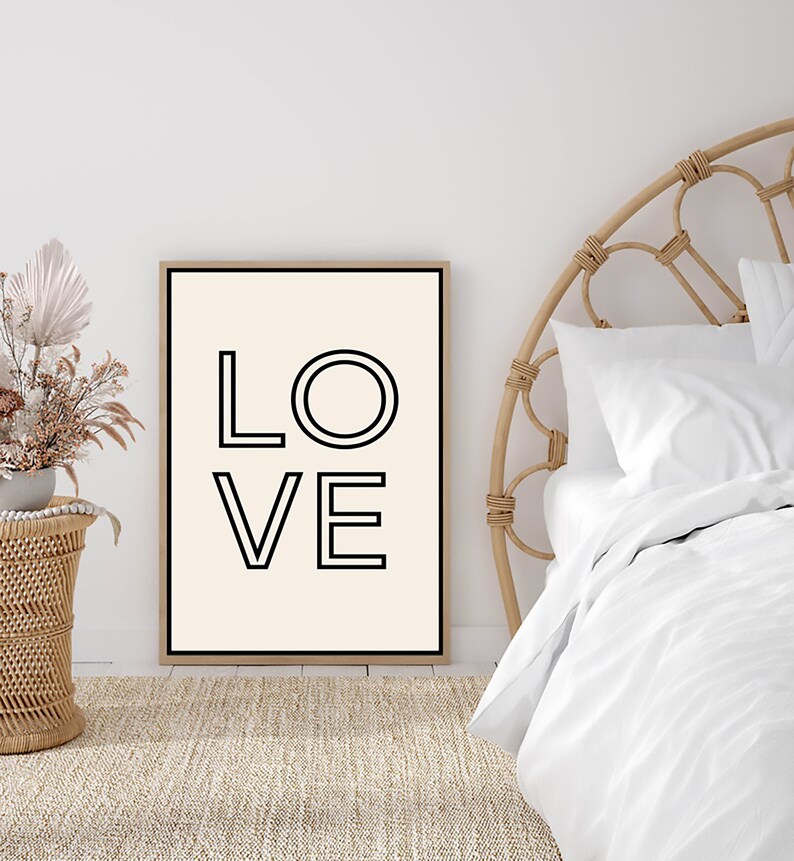 Printable Wall Art, Love Print, Bedroom Decor, Nursery Decor, Love Art ...