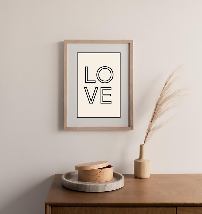 Printable Wall Art, Love Print, Bedroom Decor, Nursery Decor, Love Art ...