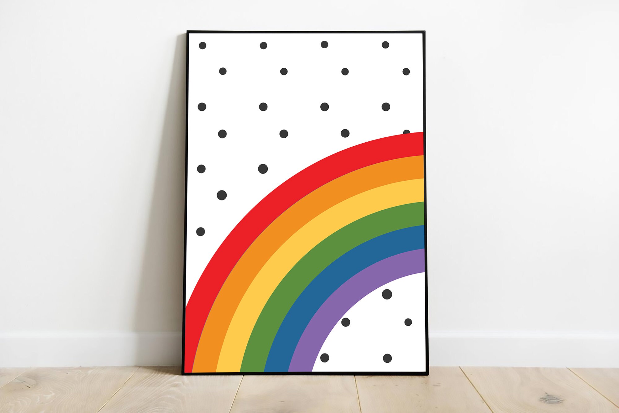 Rainbow Print Printable Art Rainbow Art Rainbow Wall Decor Etsy