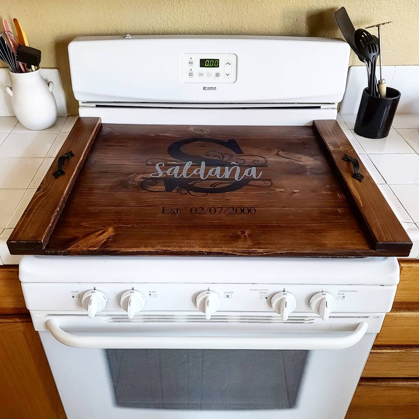 Monogram Noodle Board Etsy