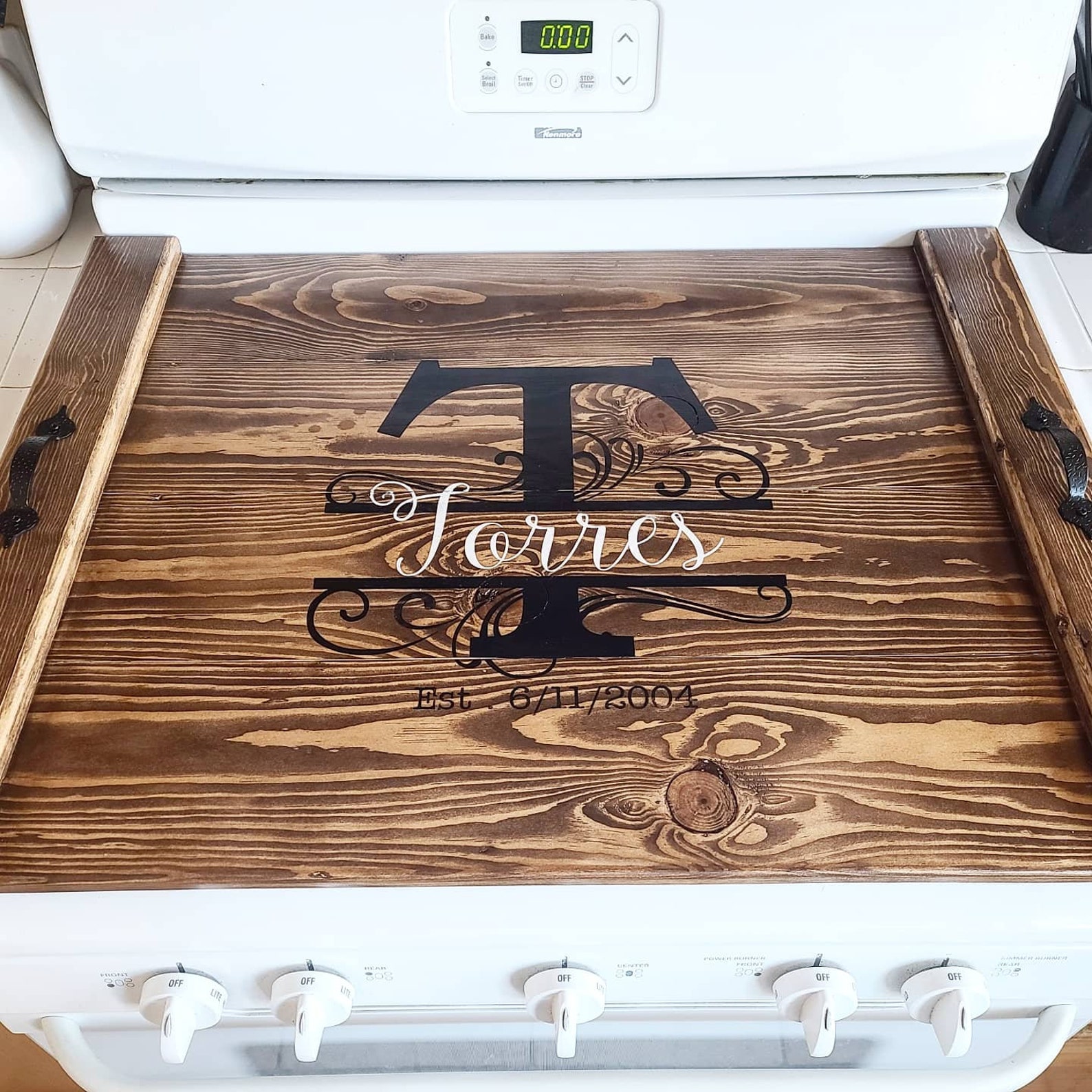 Monogram Noodle Board Etsy