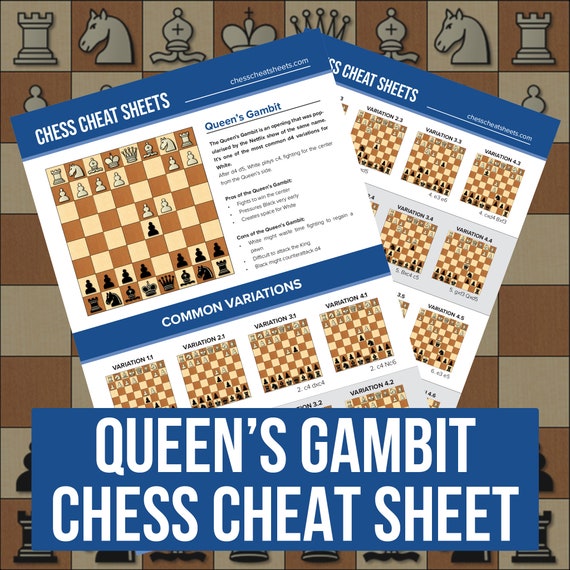 Queen's Gambit Chess Opening Cheat Sheet Chess Guide -  Israel